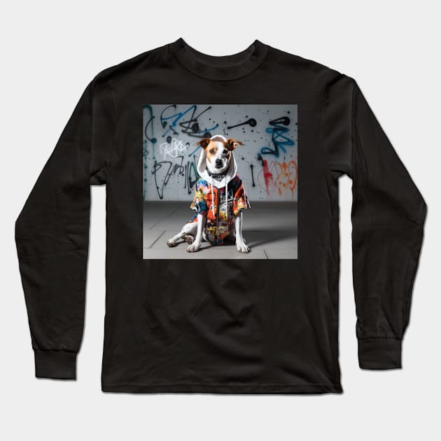 Graffitti Dog Long Sleeve T-Shirt by NatashaCuteShop